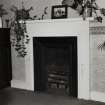 Detail of typical fireplace on first floor above bakery shop