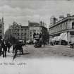 Copy of postcard showing view of the foot of Leith Walk.  Visible is Central Station block.
Insc: 'The Foot of the Walk, Leith'.
NMRS Survey of Private Collections.