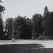 Newliston House, park
View of garden with statue of Hercules