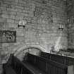 Interior. View of chancel tomb recess