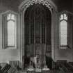 View of organ screen, pulpit and communion table designed by John McKay.