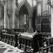 View of choir stalls, St Mary's Episcopal Cathedral, Edinburgh.