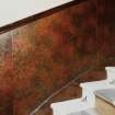 17 Pilrig Street, interior
Ground floor stair hall, wallpaper detail by stairs
