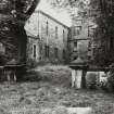 View of the Quaker Burial Ground at the rear of the Pleasance Church and the adjoining Mission Hall seen from the North East.