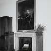 Interior. 1st Fl. Lord Clerk Registers room. Detail of fireplace