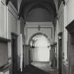 112 Princes Street, Conservative Club, interior.   View of corridor to south of entrance hall.