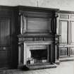 112 Princes Street, Conservative Club, interior.    First floor, south apartment, dining room fireplace.