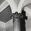112 Princes Street, Conservative Club, interior.    Staircase, hall, detail of column (8).