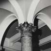 112 Princes Street, Conservative Club, interior.    Staircase, hall, detail of column (9).