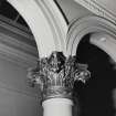 112 Princes Street, Conservative Club, interior.   Staircase, hall, detail of column (14).