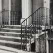 Detail of steps and railings to 25 Queen Street