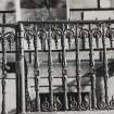 Detail of decorative railings outside 59 Queen Street