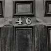 46 Queen Street, detail of numeral; variant type of 3" numeral