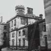 Edinburgh, Dreghorn Castle.
View of courtyard in ruins, with ladders standing against wall.