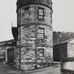 Edinburgh, Regent Road, New Calton burial ground watchtower.
View from South East