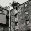 Edinburgh, Leith, Salamander Street, Seafield Maltings.
View of hoist on North-East frontage of maltings.