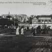 Photographic copy of a postcard.
View of the Senegal Village and Baby Incubators.
Titled: 'The Senegal Village and Baby Incubators, Scottish National Exhibition. Edinburgh, 1908'.