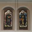 Edinburgh, Slateford Road, North Merchiston Church, interior.
Detail of window specimen.