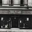 Copy of photograph showing view of entrance on Chambers Street elevation to J and R Allan store, Edinburgh.