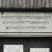 Edinburgh, Spring Gardens, Elsie Inglis Memorial Hospital.
View of inscription above doorway of outpatient clinic.