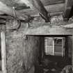 South Queensferry, 1 Mid Terrace.
View of basement including rough hewn timbers of carbel.