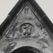 Edinburgh, St Anthony's Place, Masonic Lodge.
Detail of gable tympanum on North elevation.