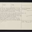 Miscellaneous index card, NM75NW (M), Ordnance Survey index card, Recto