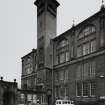 Edinburgh, Boroughmuir High School.
General view of North Facade and Tower from North-West.