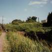 Edinburgh, Kingsknowe Road, Union Canal at former site of Kingsknowe Road bridge from W, immediately N of Kingsknowe Station.