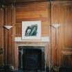 Interior. Second floor. Drawing room Detail of fireplace with giant pilasters