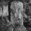 Edinburgh, East Hermiston, Union Canal.
View of milestone.