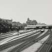 General view from west after 1978 track rationalisation.  View also shows Scott Monument and the North British Hotel