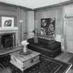 Interior. Second floor. Drawing room showing fireplace and panelling
