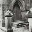 Edinburgh, Portobello, Windsor Place Church.
View of stone gate-posts and doorway.
