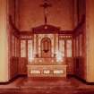 Edinburgh, Woodhall Road, Convent of the Good Shepherd.
Interior view of chapel, detail of altar and reredos.