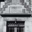 Edinburgh, Wester Coates House.
View of carved inscription above doorway.