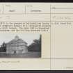 Ballindalloch Castle, Dovecot, NJ13NE 11, Ordnance Survey index card, Recto