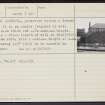 Elgin Cathedral, Precinct Wall, NJ26SW 1.1, Ordnance Survey index card, page number 2, Verso