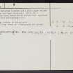 Castledykes, NS94SW 6, Ordnance Survey index card, page number 2, Recto