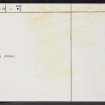 Castledykes, NS94SW 6, Ordnance Survey index card, Recto