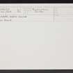 Dunbar, Eden House, NT67NE 25, Ordnance Survey index card, Recto