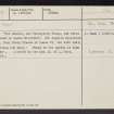 Dunbar, Eden House, NT67NE 25, Ordnance Survey index card, page number 1, Recto