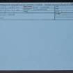 Dunglass Mains, NT77SE 48, Ordnance Survey index card, Recto