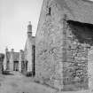 General view of gable ends of cottages