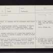 Invermay, NO01NE 18, Ordnance Survey index card, Recto