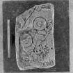 Pictish symbol stone with scale. Face A