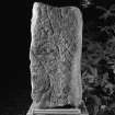 Pictish symbol stone with scale