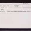 Fingask Estate, NO14SE 17, Ordnance Survey index card, Recto