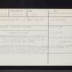 Megginch, NO22NW 9, Ordnance Survey index card, Recto