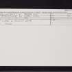 Cupar, 16 Provost Wynd, NO31SE 98.2, Ordnance Survey index card, Recto